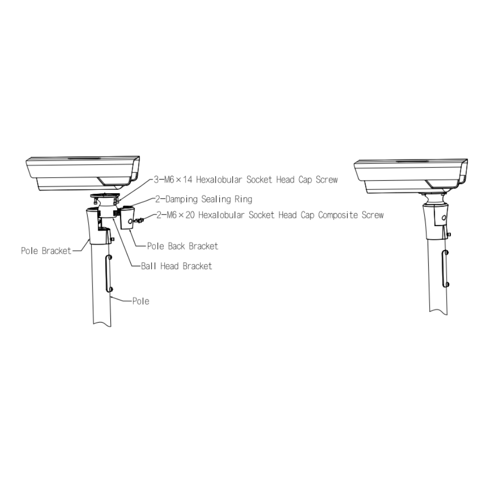 Cámara IP ANPR Acceso H265 4MP 3x(IR/LED)8m 2.7-12VFM IP66 E/S AUDIO con poste incluido