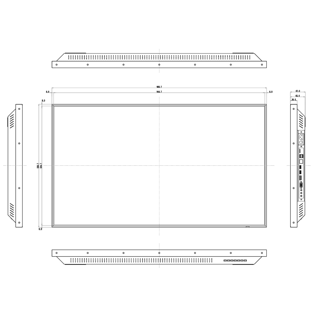 Monitor 43" Dahua para Seguridad 24/7 Metálico VGA/HDMI/DP/Audio/USB Multimedia/RS-232 16:9 4K