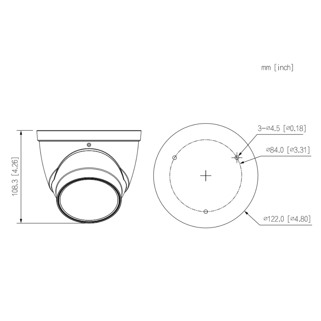 Domo IP H265 2M WDR Starlight IR40m 2.7-13.5VFM IP67 PoE SD MIC AI