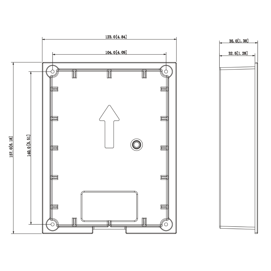 Caja de montaje para insertar para VTO220xF-P