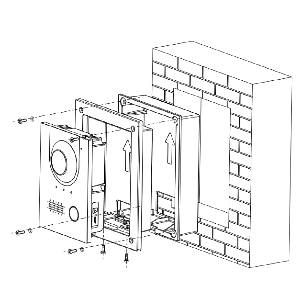 Caja de montaje para insertar para VTO220xF-P