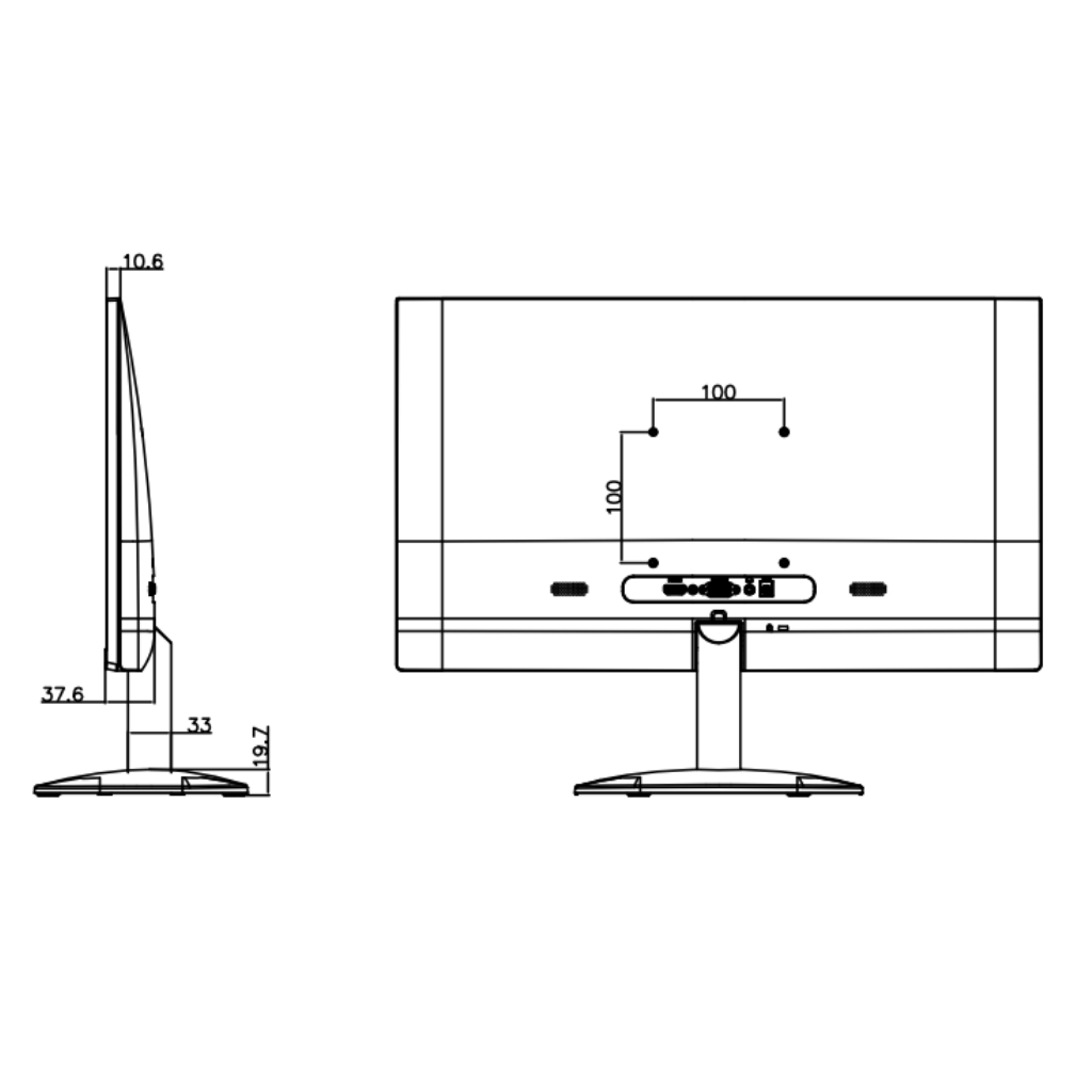 Monitor 21.45” Dahua para Seguridad 24/7 VGA/HDMI 16:9 1080P