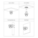 Domo IP 6M H265 WDR Iluminación Dual LED30m/IR30m 2.8mm IP67 PoE MIC AI Quick Install