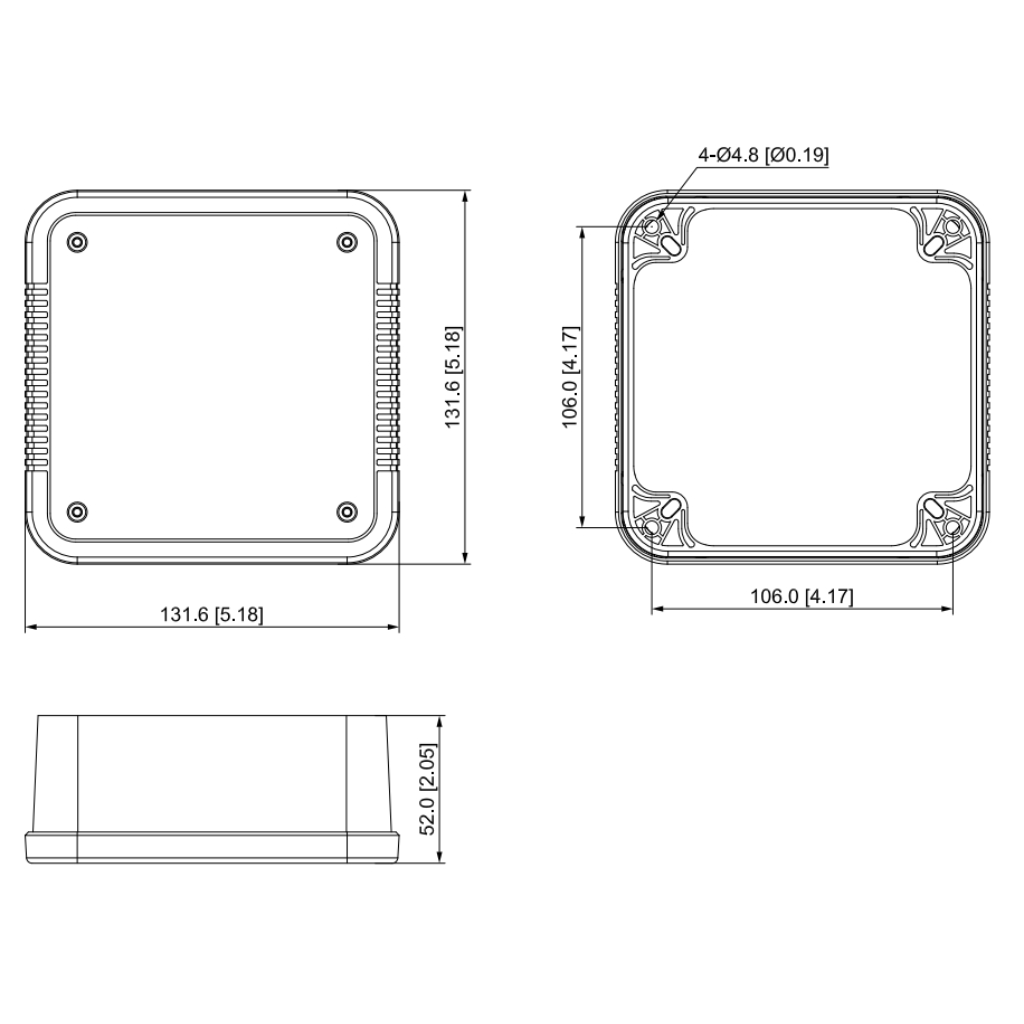 Caja de conexiones de plástico PC