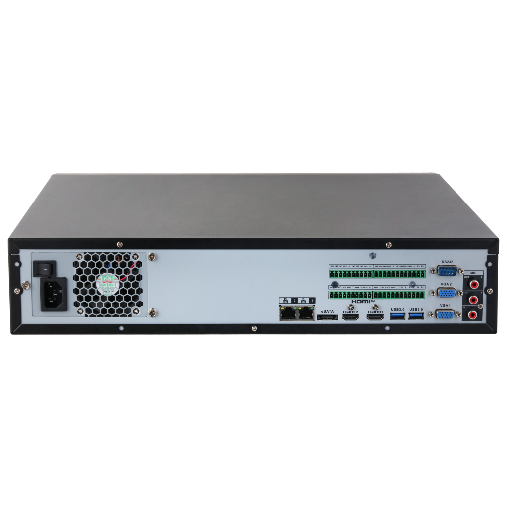 NVR 32ch 512Mbps H265 2xHDMI 8HDD E/S RAID 0/1/5/6/10 AI