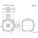 Caja de conexiones rectangular para cámaras Dahua con anclaje en 4 puntos