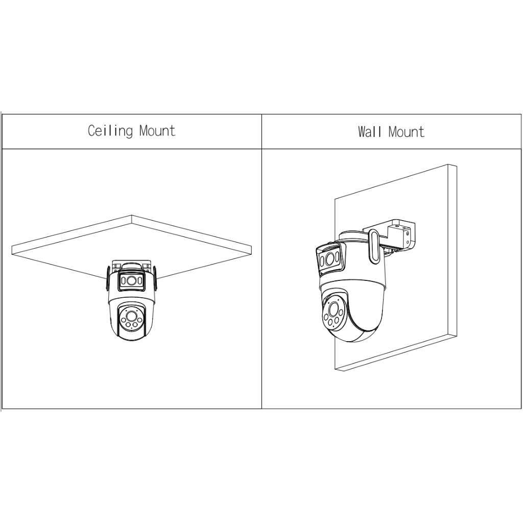 Cámara PT IP DUAL-LENS 5M+5M H265 Iluminación Dual LED20m/IR30m IP66 WiFi MIC/Altavoz AI