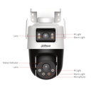 Cámara PT IP DUAL-LENS 5M+5M H265 Iluminación Dual LED20m/IR30m IP66 WiFi MIC/Altavoz AI