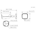 Tubular IP H265 4M WDR Iluminación Dual LED50m/IR50m 2.8mm IP67 PoE SD MIC AI