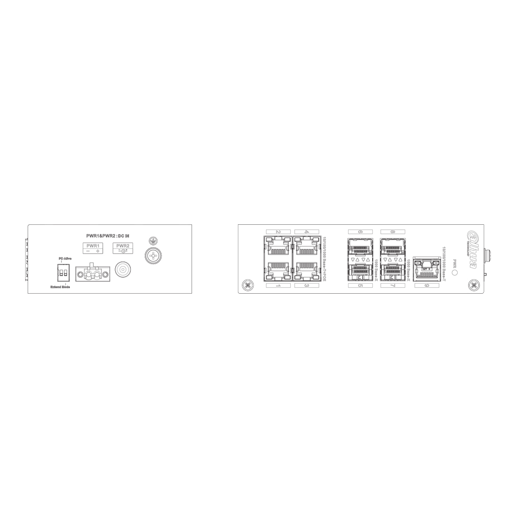 Switch PoE 2.0 4 puertos Gigabit +4SFP Uplink +1RJ45 Uplink Gigabit 96W No_Manejable Layer2