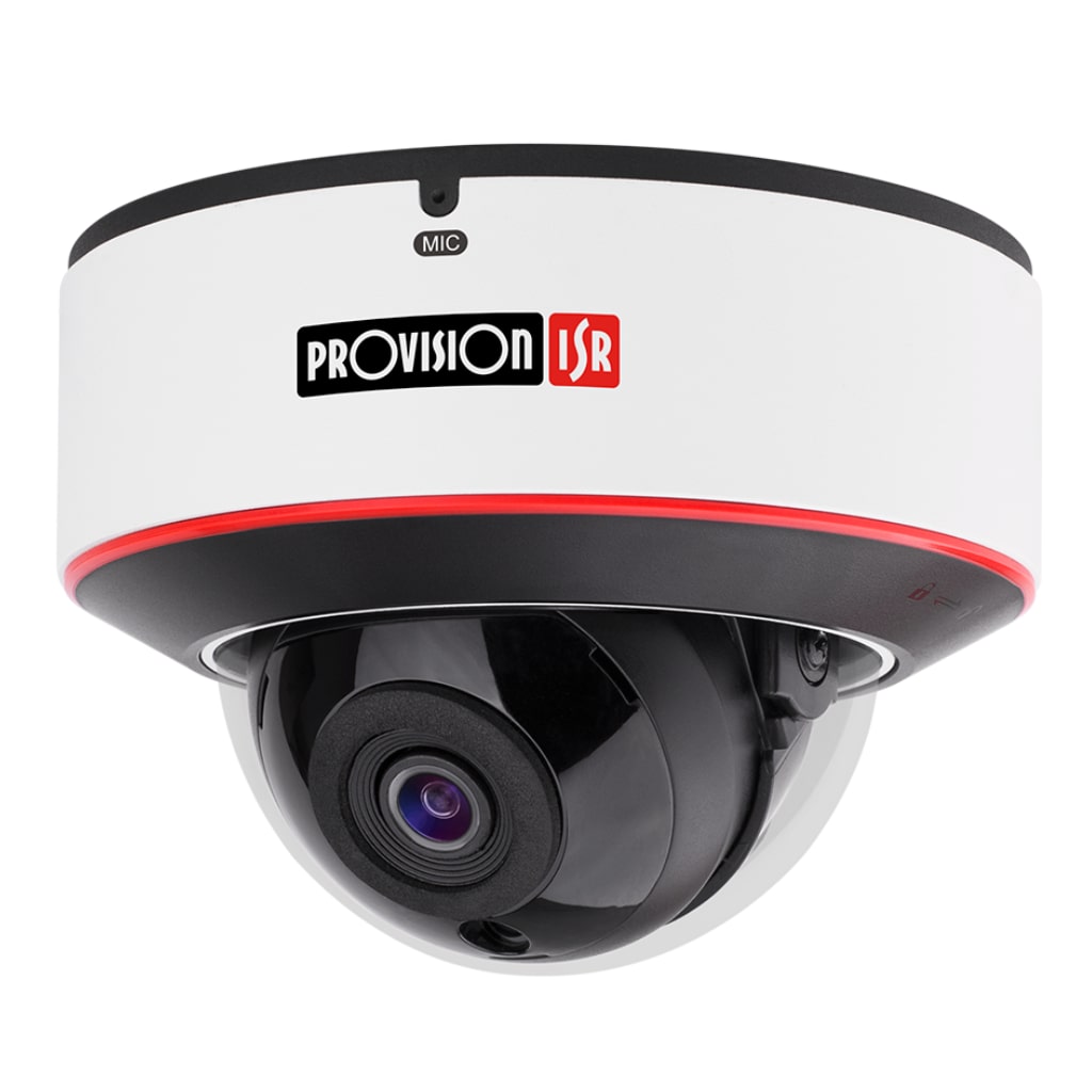 Domo IP 4MP H265 WDR IR20m 2.8mm PoE IP67 IK10 MIC E/S DDA y Detección facial