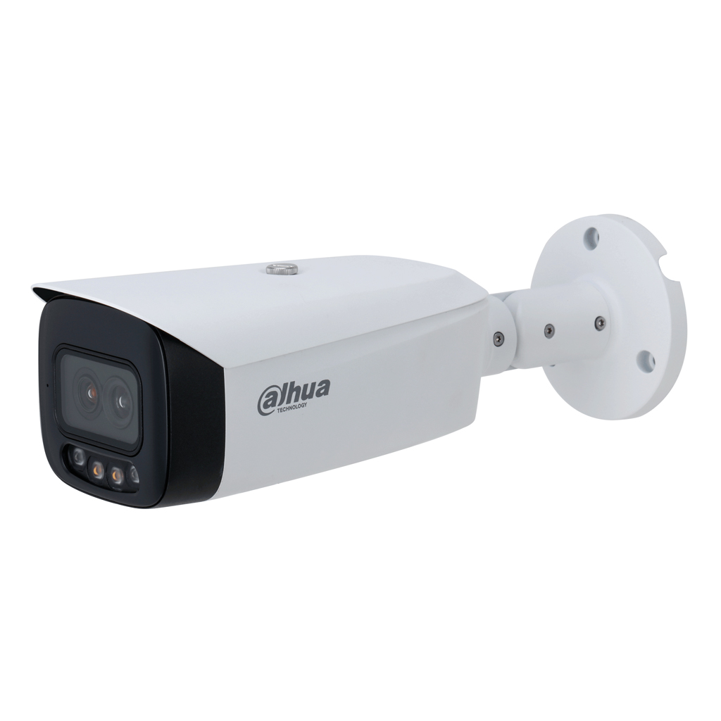 Tubular IP H265 4M DUAL-LENS FULL COLOR 2.0 dWDR Starlight IR50m/2LED 2.8mm IP67 ePoE AUDIO MIC E/S AI