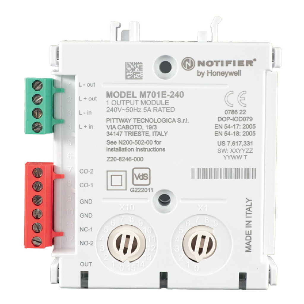 Módulo de control direccionable 240Vca para montaje en superficie. Protocolos CLIP y OPAL