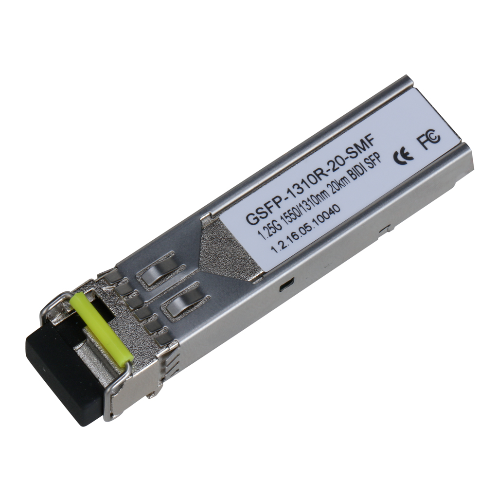 SFP Monomodo SM LC 1Gbps 20km envío 1550nm / recepción 1310nm. Receptor