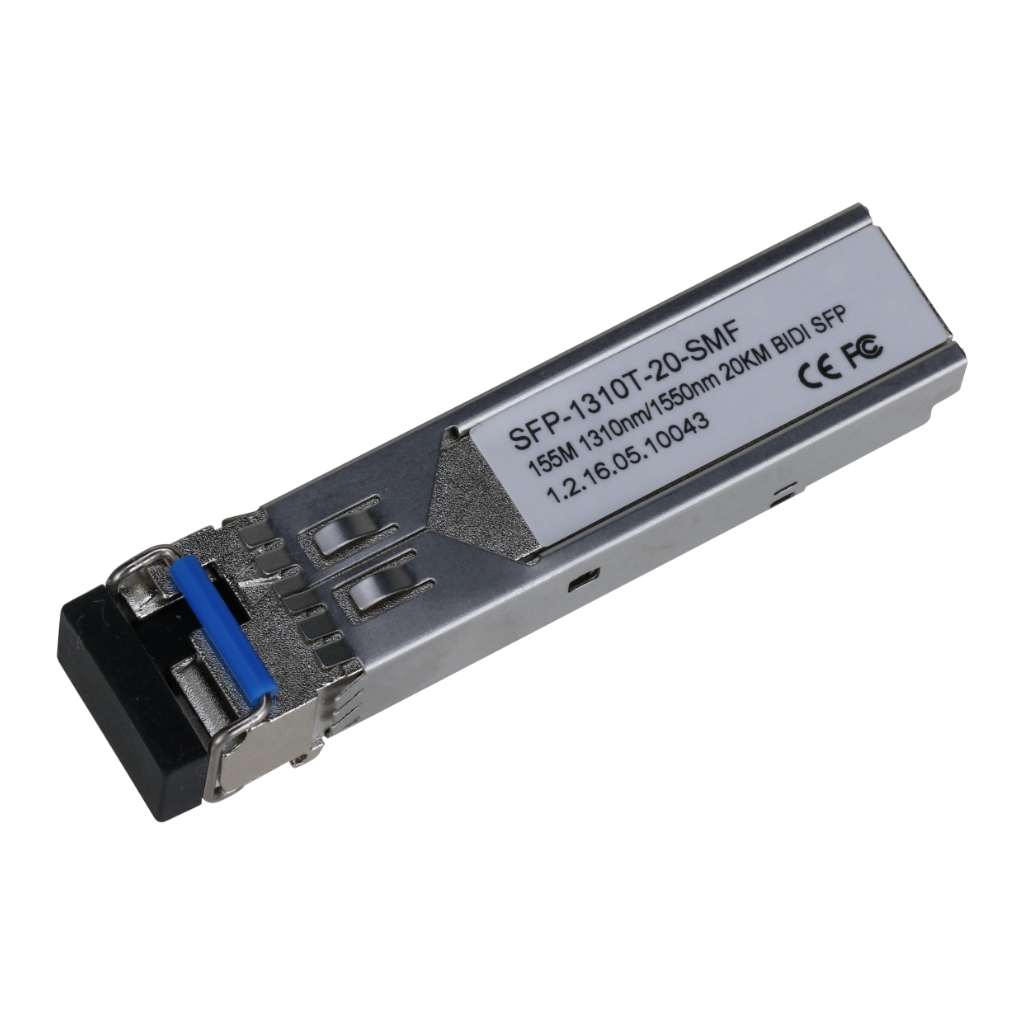 SFP Monomodo SM LC 100Mbps 20km envío 1310nm / recepción 1550nm. Transmisor