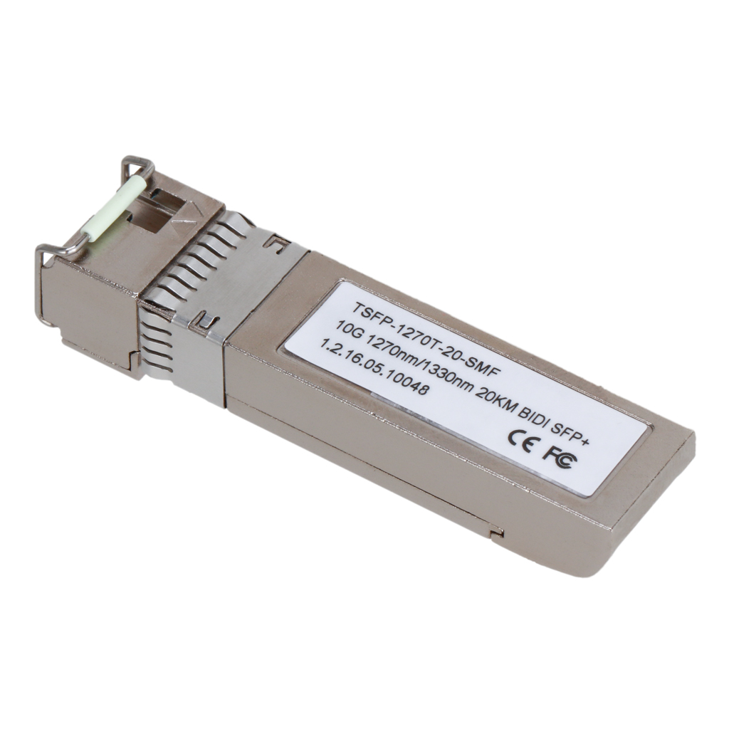 SFP+ Monomodo SM LC 10Gbps 20km envío 1270nm / recepción 1330nm. Transmisor