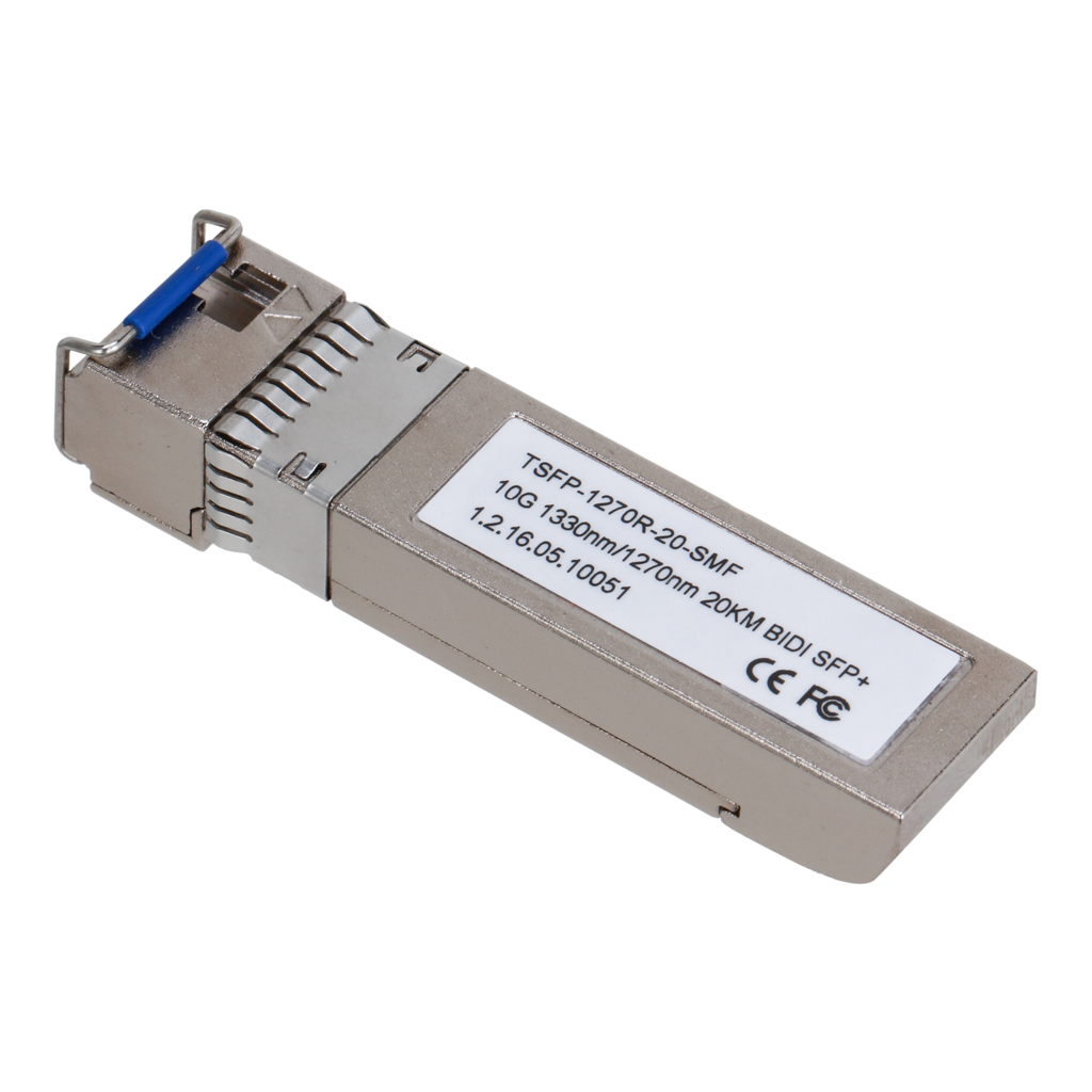 SFP+ Monomodo SM LC 10Gbps 20km envío 1330nm / recepción 1270nm. Receptor