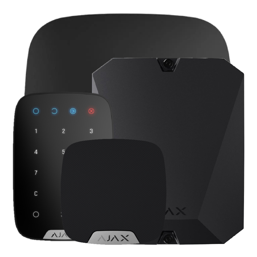 Ajax HubKit Renove negro. Hub + Multitransmiter + KeyPad + HomeSiren