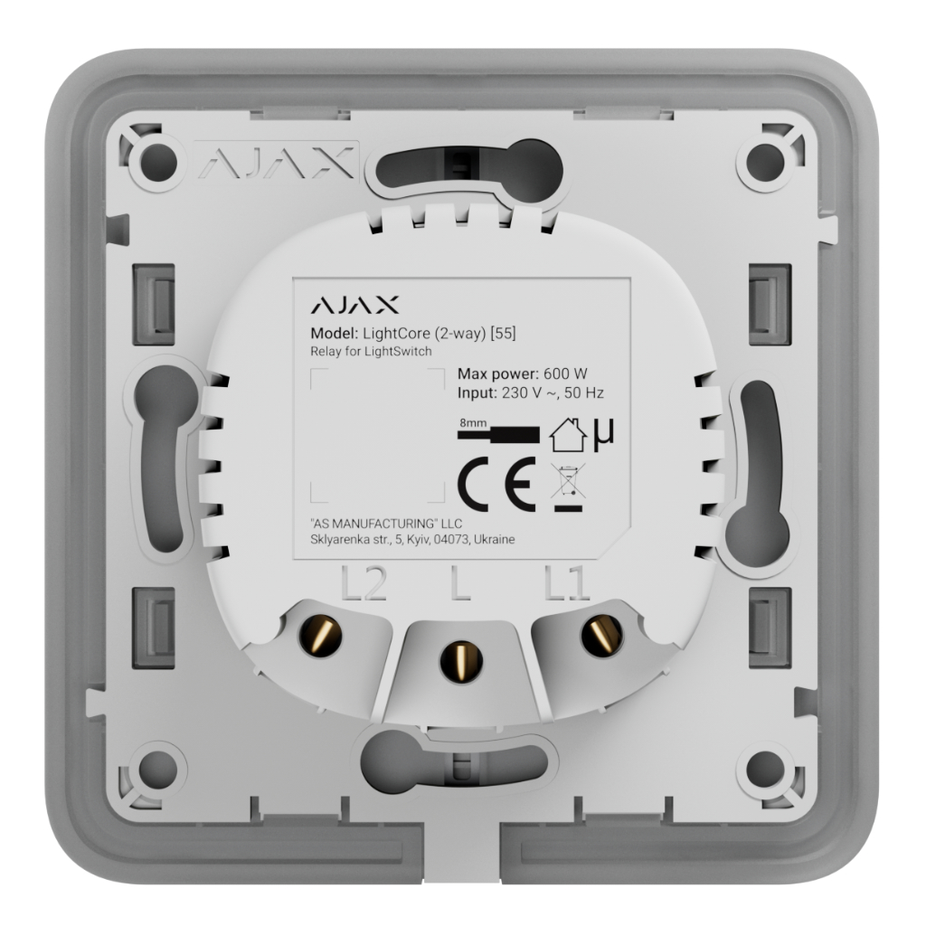 Ajax LightSwitch LightCore 2-way. Interruptor Conmutado