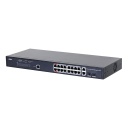 Switch PoE 2.0 16 puertos Gigabit + 2 Combo Gigabit RJ45/SFP Uplink 230W Manejable Layer2