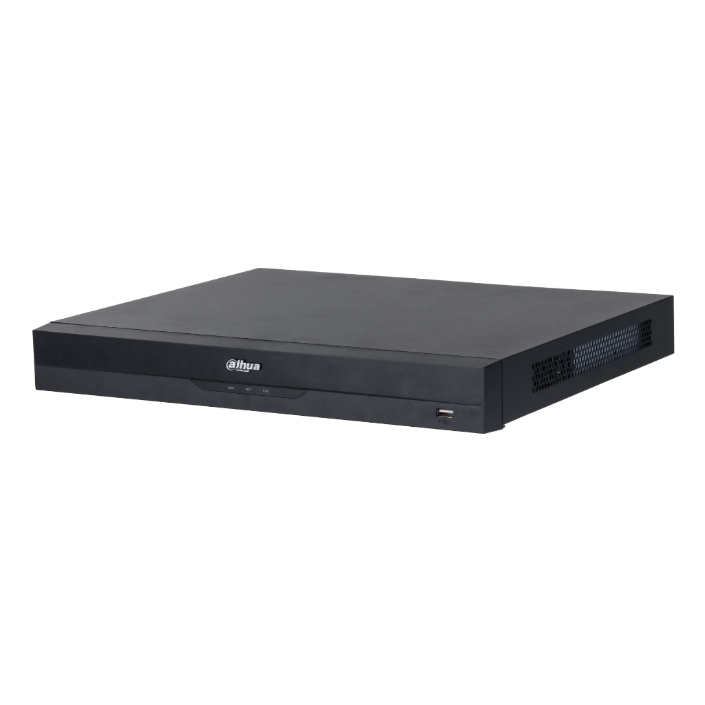 NVR 16ch 384Mbps H265 HDMI 8PoE 2HDD E/S AI