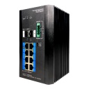 Switch Industrial Fast-Ring PoE+ 8 puertos Gigabit + 2SFP Uplink 1G/2.5G 802.3af/at/bt 6KV DC12V-57V(amplia gama) - Layer 2