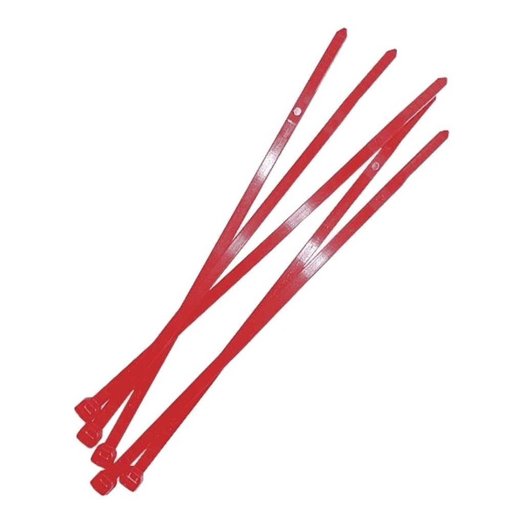 DHA Brida para cables 203mmX4,6mm rojo pack 100 unidades