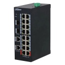 Switch Hardened PoE 16 puertos Gigabit (2RJ45+2SFP) Uplink Gigabit 190W No_Manejable Layer2