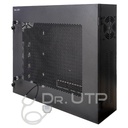 Arcón Vertical para equipos estándar rack de 19" 4U con 2 llaves, ventilador, pasacables y puerta con rejilla