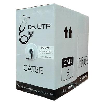 Bobina 305mts Cable UTP CAT5e para exteriores 0.50mm Cubierta PE Negra