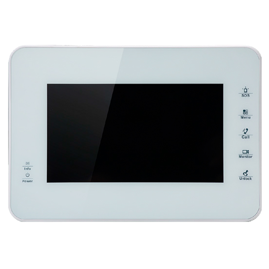 Monitor Interior 7" de Superficie para Videoportero IP SD 4GB 8E Alarma Blanco