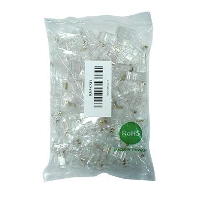 Connecteur RJ45 CAT.6 Transparent en sachet 100 unités