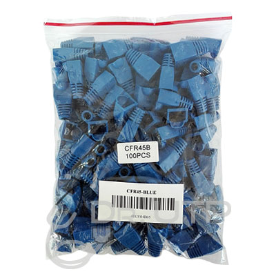 Capuchon de couleur bleue pour connecteur RJ45 en sachet 100 unités