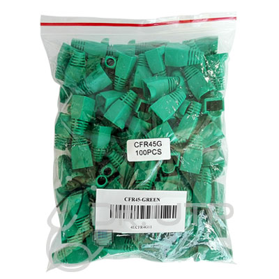 Capuchon de couleur verte pour connecteur RJ45 en sachet 100 unités