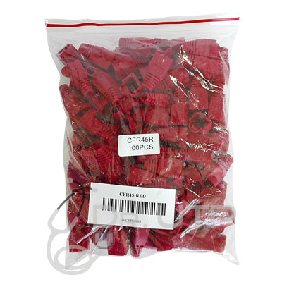 Capuchon rouge pour connecteur RJ45 en sachet 100 unités