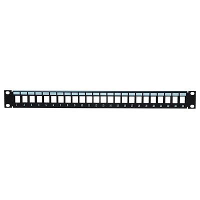 Patch Panel Rack 19" 1U 24 Puertos para Keystone