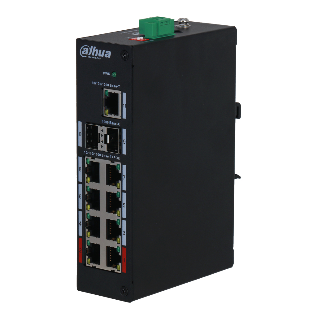 Switch PoE 2.0 8 puertos Gigabit +2SFP Uplink +1RJ45 Uplink Gigabit 120W No_Manejable Layer2