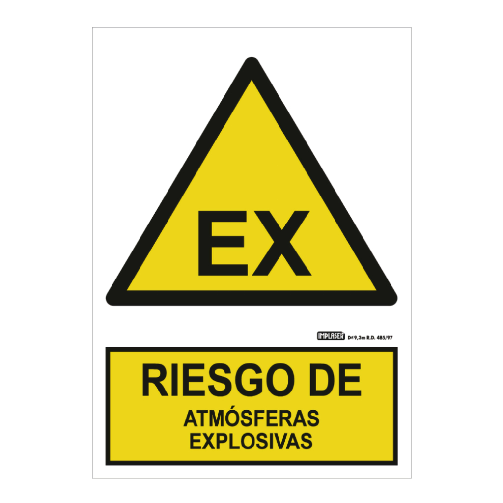 [AD28-A4] Señal riesgo de atmósferas explosivas 29,7x21cm