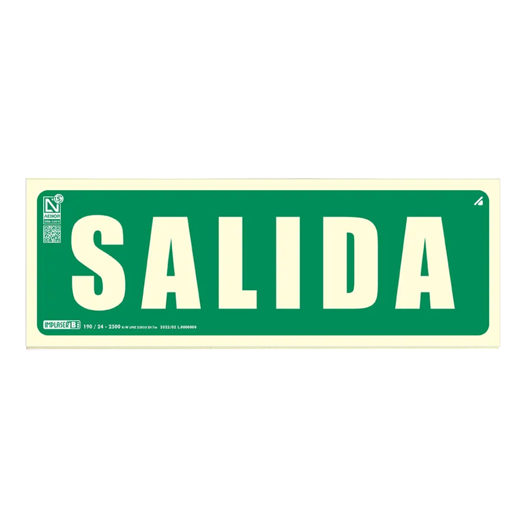 [EV267N] Señal salida 29,7x10,5cm