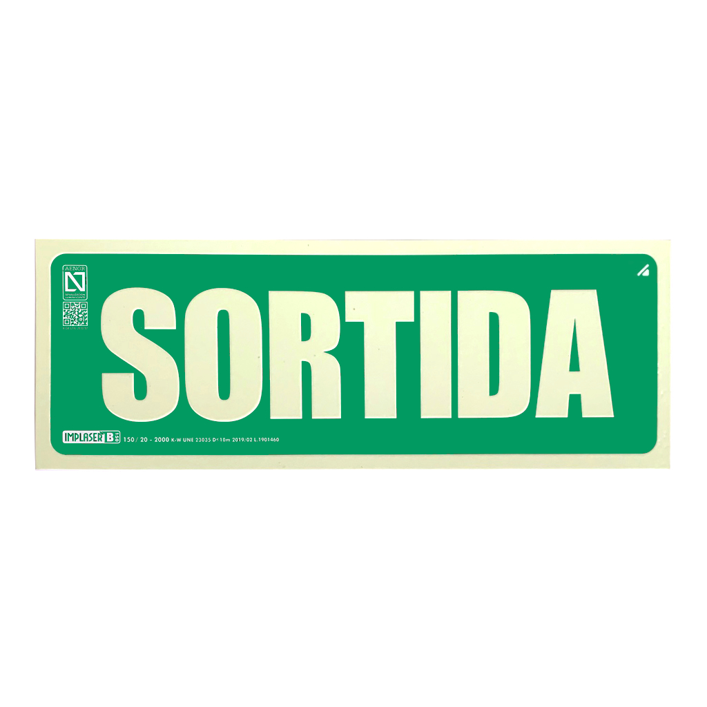 [EV267N-CAT] Senyal sortida en català 29,7x10,5cm