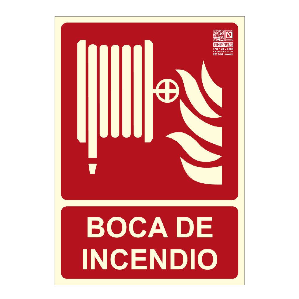 [EX204N-A4] Señal boca de incendio 29,7x21cm