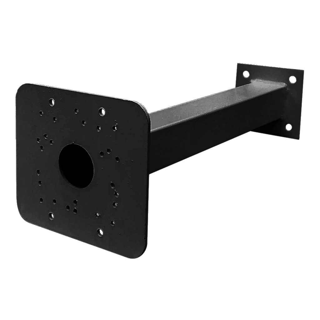 [BACULO-BRAZO-BULLET-350-NEGRO] Soporte de 350mm para instalación de camara bullet en báculo de 3.5 o 4.5m de color negro