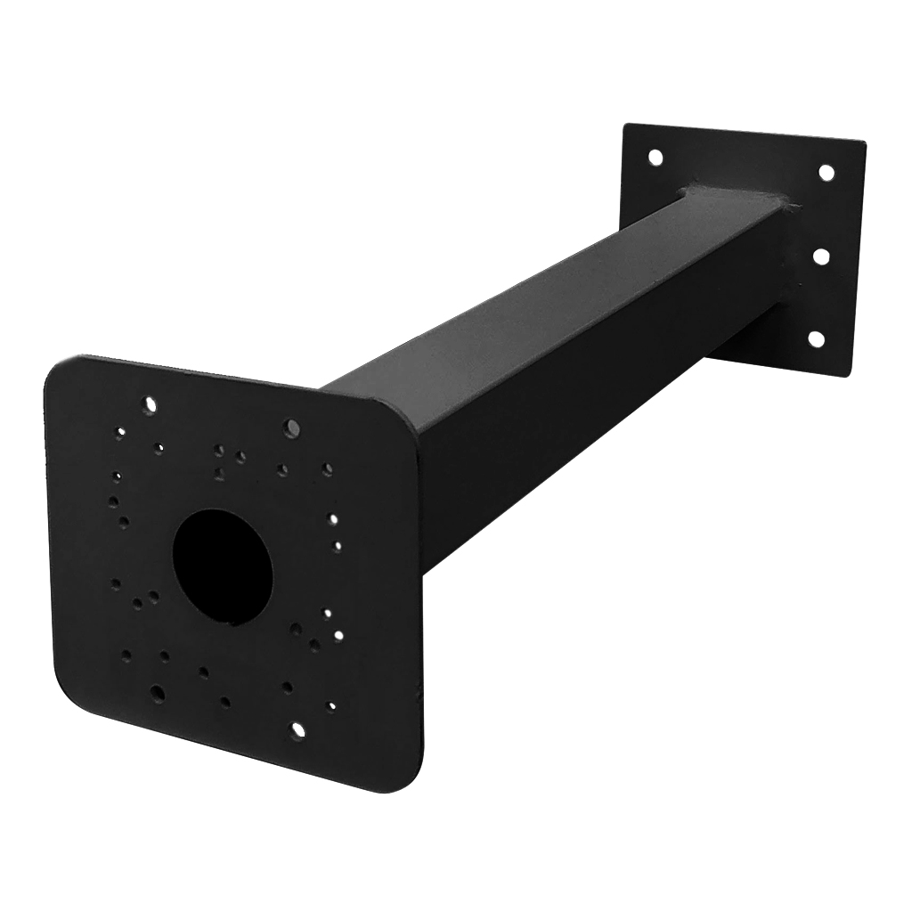 [BACULO-BRAZO-BULLET-500-NEGRO] Soporte de 500mm para instalación de camara bullet en báculo de 6m de color negro