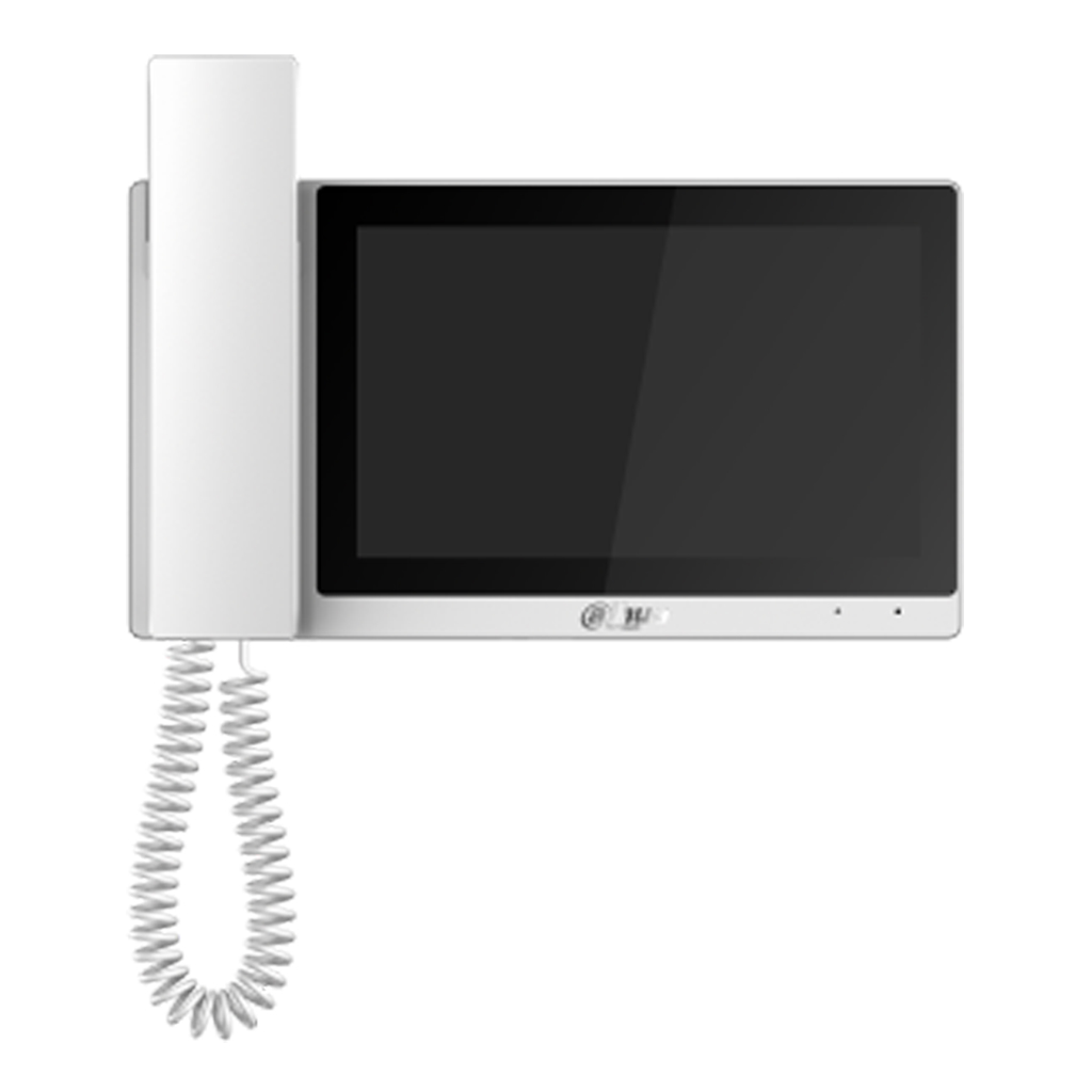 [VTH5421EW-H] Monitor Interior 7" de Superficie para Videoportero IP Pantalla Táctil PoE SD 6E 1S Alarma Blanco