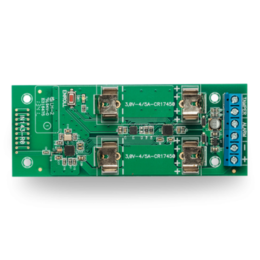 [AIR2-UT100] Módulo de 1 entrada de alarma, 1 entrada de sabotaje y 1 salida 3V. Requiere 2xCR17450 (incluidas)