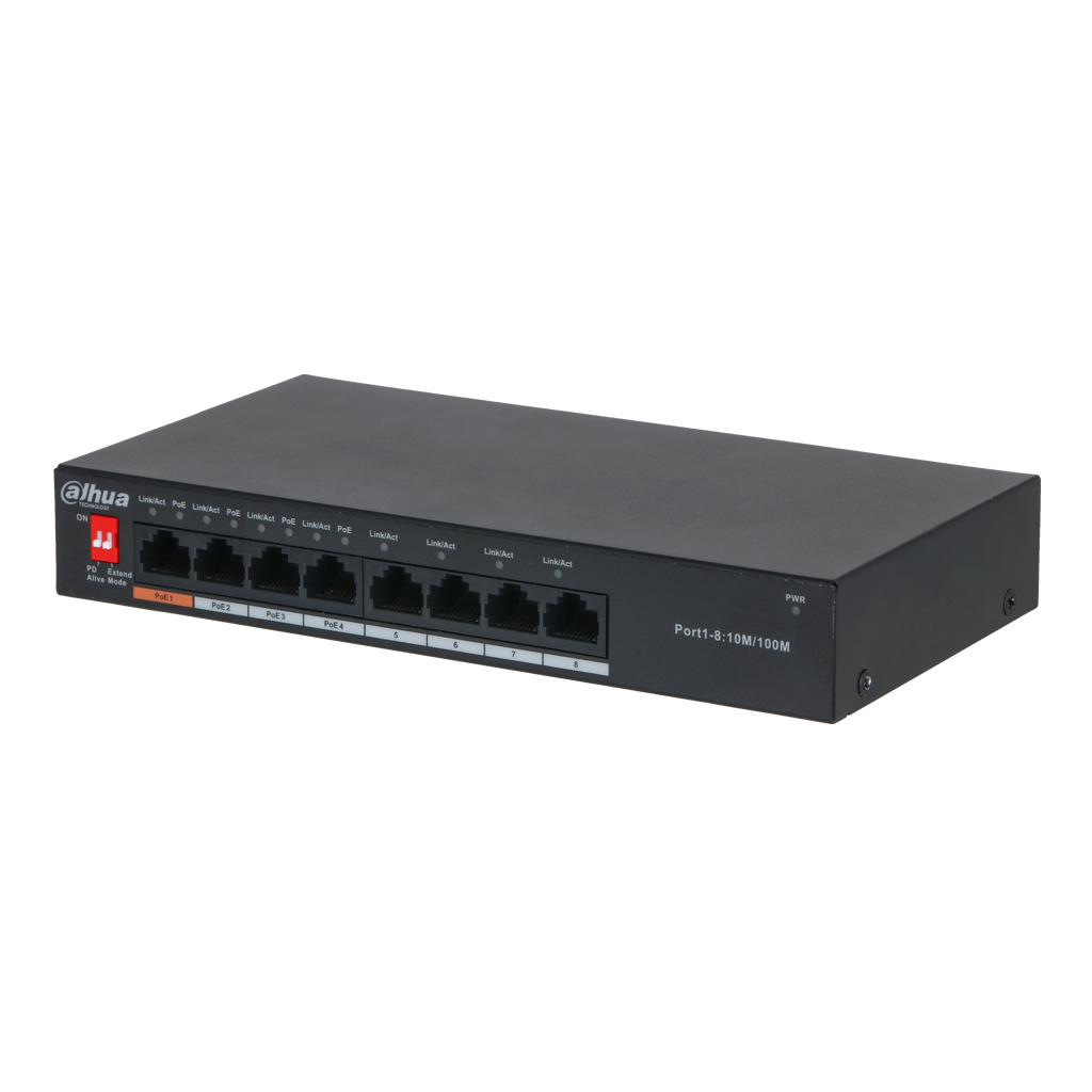 [PFS3008-8ET-60] Switch PoE 2.0 8 puertos 10/100 60W No_Manejable Layer2