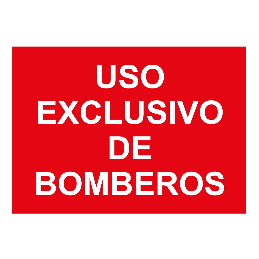 [ADHEX18] Adhesivo para BIES uso exclusivo de bomberos 21x15cm