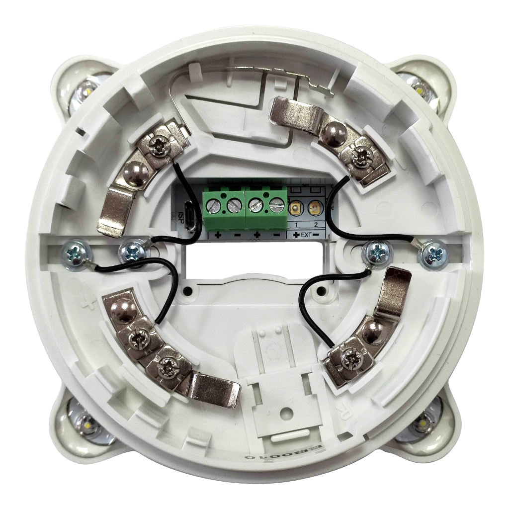 [ISB1050] Base blanca para detector con indicador óptico-acústico convencional y mensajes vocales