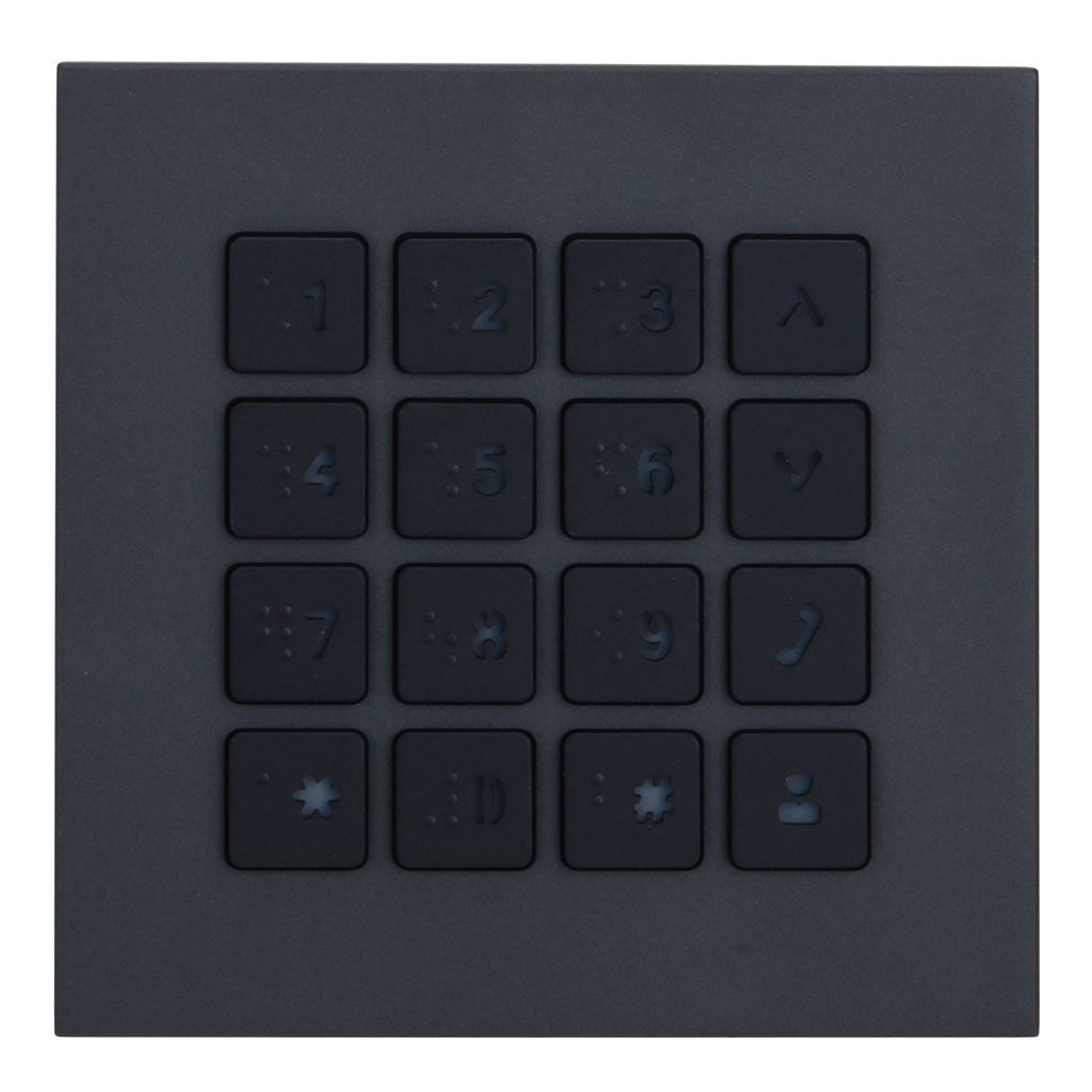 [VTO4202FB-MK] Estación Exterior Modular para Videoportero IP con Teclado para Series VTO4202FB-X. Color Negro