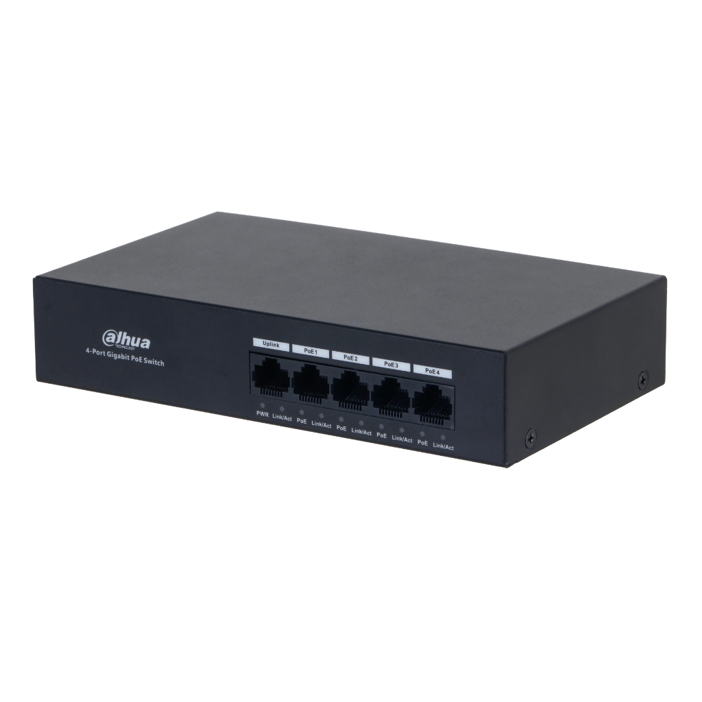 [PFS3005-4GT-36] Switch PoE 4 puertos Gigabit +1RJ45 Uplink Gigabit 36W No_Manejable Layer2